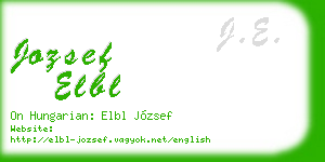 jozsef elbl business card